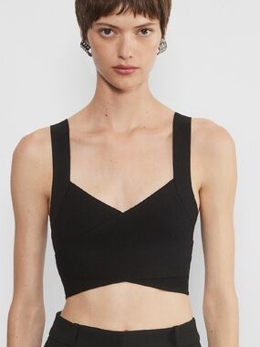 The Aritzia Babaton Sculpt Knit Greek Tank Top - Black, XS